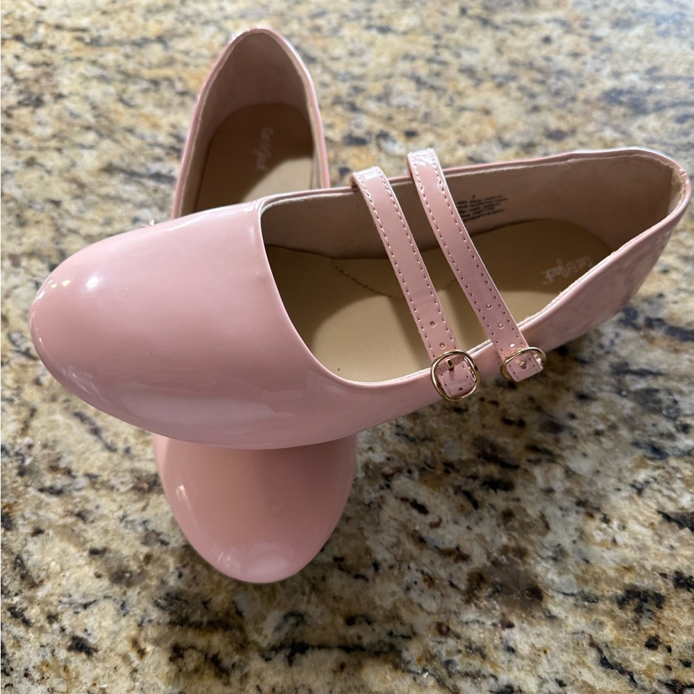 Girls' Pink Patent Double-Strap Mary Jane Flats Cat and Jack